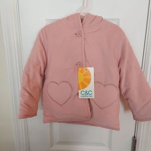 Girls pink winter coat